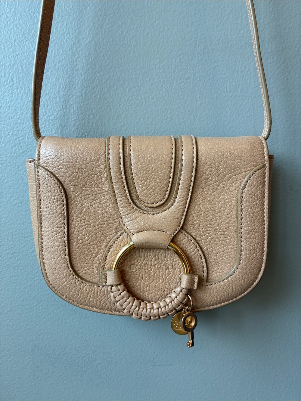 See By Chloe Mini Hana Tan Leather Crossbody Bag - Picture 2 of 10